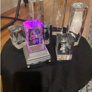 Crystal Figurine Collection with LED Base